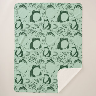 Cobertor Sherpa Sapos em branco em aberto - Sapos tristes - Japonê