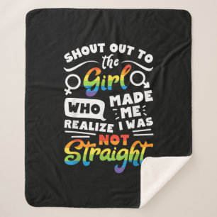 Cobertor Sherpa Saudação à Garota Orgulho Lésbico LGBT Camiseta G