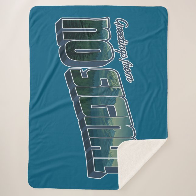 Cobertor Sherpa Saudações de Sem Sinal (Frente)