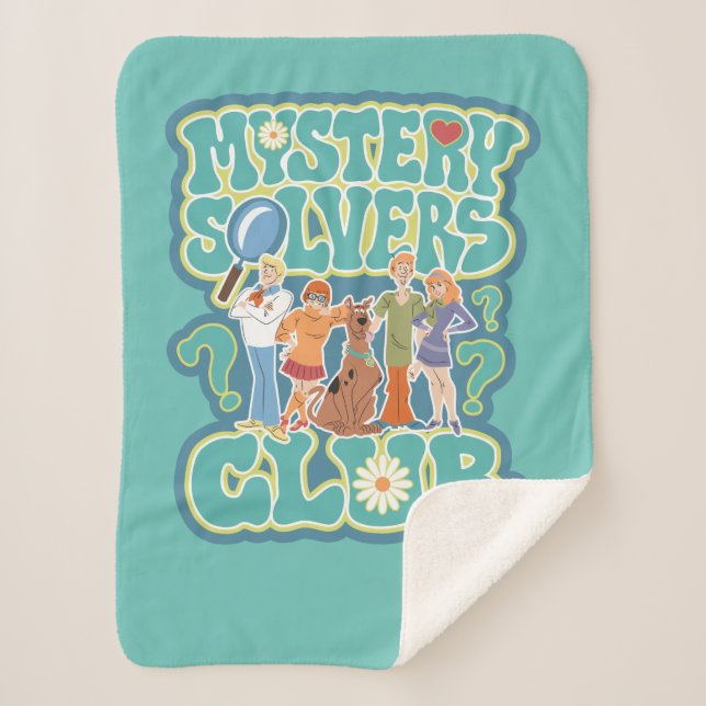 Cobertor Sherpa Scooby-Doo e a gangue "Mystery Solvers Club" (Frente)