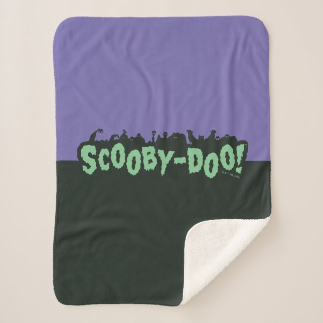 Cobertor Sherpa Scooby-Doo! Logotipo Silhouette Monster (Frente)