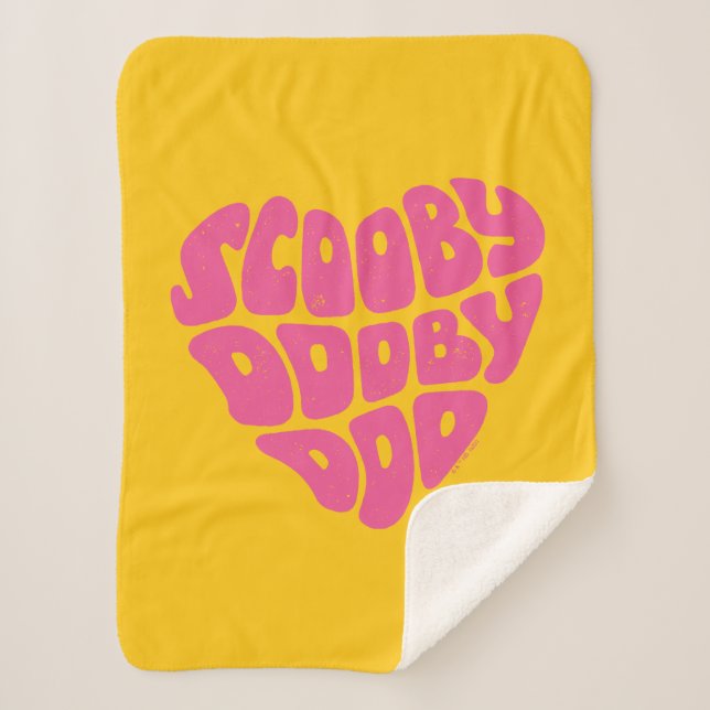 Cobertor Sherpa Scooby Dooby Doo Heart (Frente)