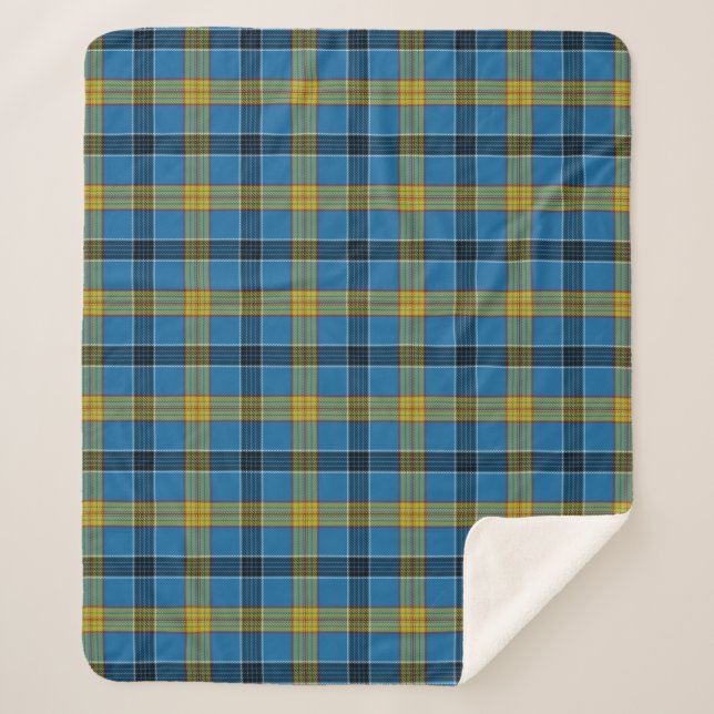 Cobertor Sherpa Scottish Clan Laing Tartan Xadrez (Frente)