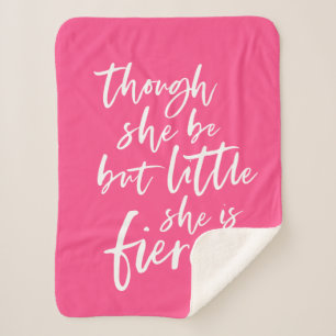 Cobertor Sherpa Scripts de cores personalizadas, pequenos mas fero