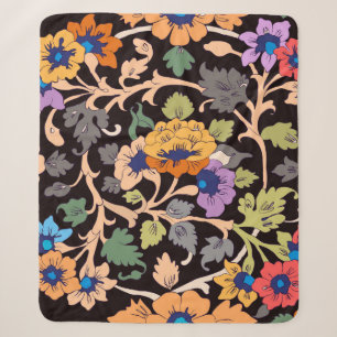 Cobertor Sherpa seamless pattern. classic islamic floral ornament.