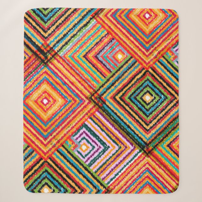 Cobertor Sherpa Seamless pattern patchwork design. Creative backgr (Frente)