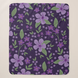 Cobertor Sherpa Seamless vintage pattern. wonderful lilac and purp