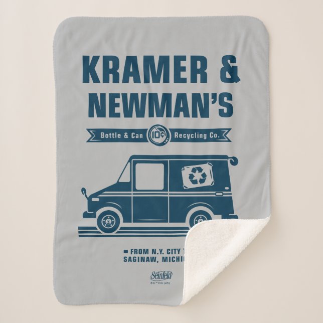 Cobertor Sherpa Seinfeld | Kramer & Newman's Reciclagem Co. (Frente)