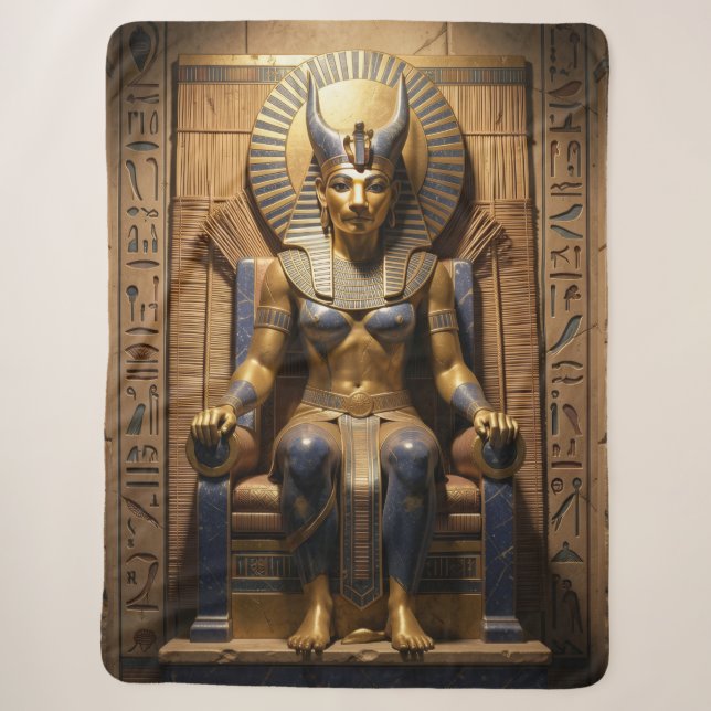 Cobertor Sherpa Sekhmet – Lion-Headed War Goddess (Frente)