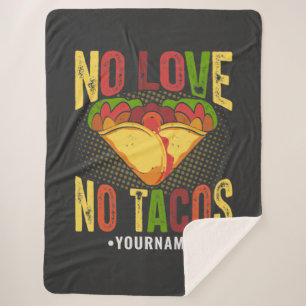 Cobertor Sherpa Sem Amor Sem Tacos Piada de Taco Engraçada