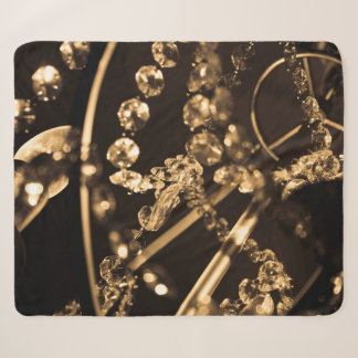 Cobertor Sherpa Sepia Crystal Chandelier