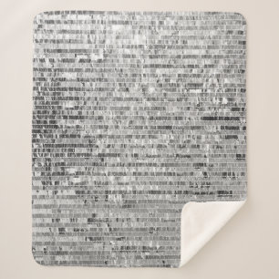 Cobertor Sherpa Sequências prateadas, fundo sem costura glamouroso