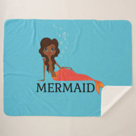 Cobertor Sherpa Sereia Bonita (Linda Menina Negra)