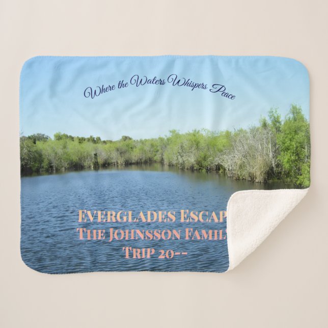 Cobertor Sherpa Serenidade dos Everglades (Frente (Horizontal))