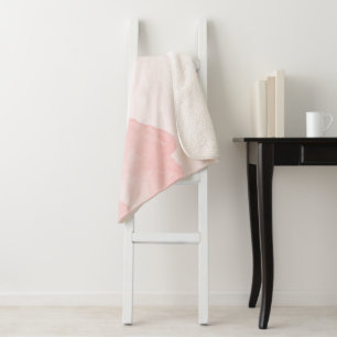 Cobertor Sherpa Serenidade Rosa Blush Contemporânea Romântica