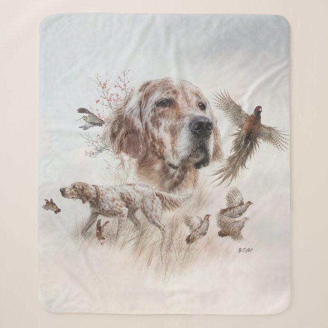 Cobertor Sherpa Setter Lindo, Arte (Frente)