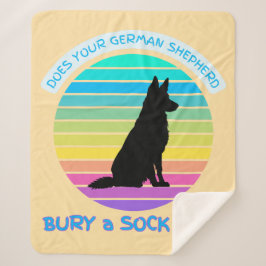 Cobertor Sherpa Seu German shepherd enterra uma meia muito sunset?