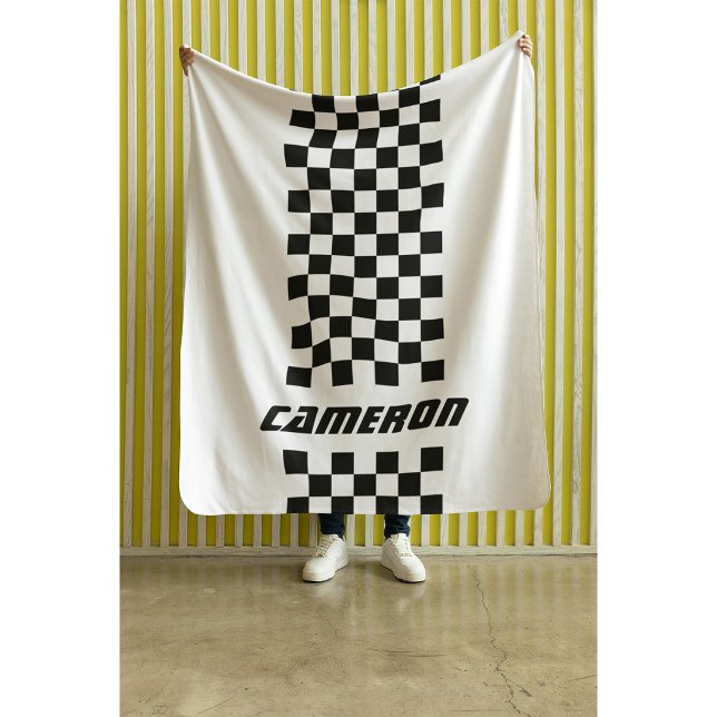 Cobertor Sherpa Seu Nome Cores Totalmente Personalizadas Xadrez Li (Criador carregado)