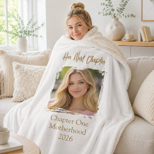 Cobertor Sherpa Seu Próximo Capítulo Mãe Foto Fleece