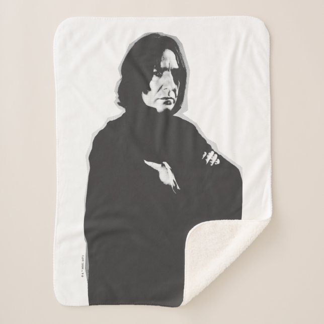 Cobertor Sherpa Severus Snape Arms Crossed B-W (Frente)