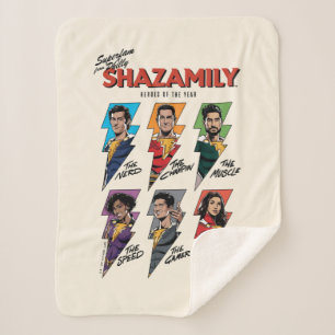 Cobertor Sherpa SHAZAM! Fury of the Gods SHAZAMily Comic Bolts