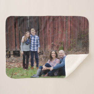 Cobertor Sherpa Sherpa acolhedor cobertura personalizada da foto -