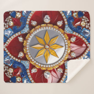 Cobertor Sherpa Sherpa Blanket com Design de cores colombianas