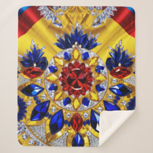 Cobertor Sherpa Sherpa Blanket com Design de cores romenas