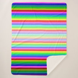 Cobertor Sherpa Sherpa Blanket de 60"x 80", multicores em stripey