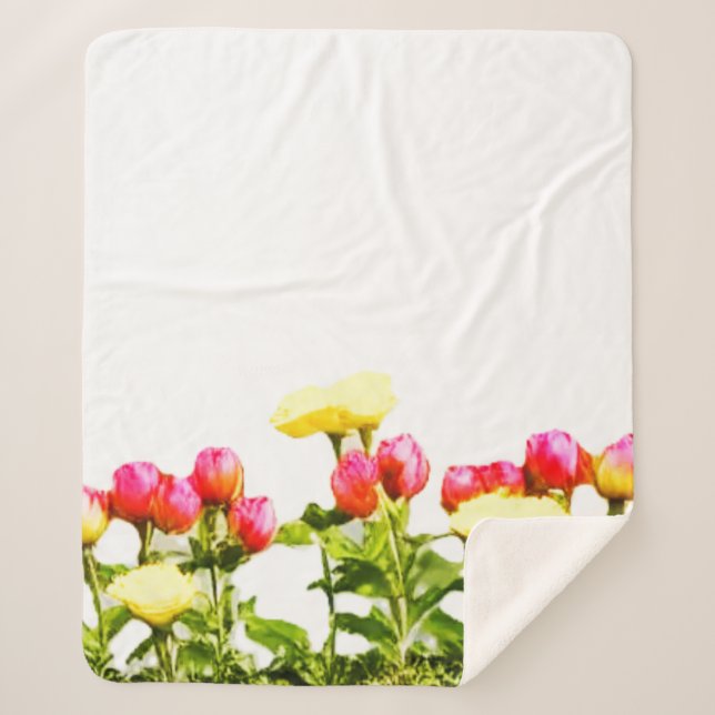 Cobertor Sherpa Sherpa Blanket FLOWER DESIGN SGN (Frente)