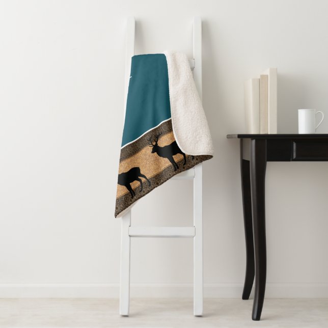 Cobertor Sherpa Sherpa Blanket-Large-Brown Yellowstone Elk (In Situ)