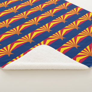 Cobertor Sherpa Sherpa Blanket Patriótico com bandeira da Arizona