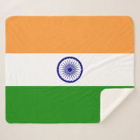 Sherpa Blanket Patriótico com bandeira da Índia