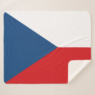Cobertor Sherpa Sherpa Blanket Patriótico com bandeira da Tchecia