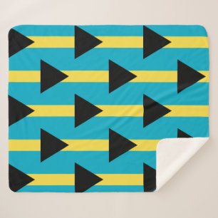 Cobertor Sherpa Sherpa Blanket Patriótico com bandeira das Bahamas