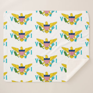 Cobertor Sherpa Sherpa Blanket Patriótico com bandeira das Ilhas V