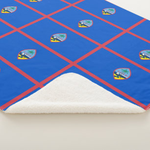 Cobertor Sherpa Sherpa Blanket Patriótico com bandeira de Guam