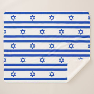 Cobertor Sherpa Sherpa Blanket Patriótico com bandeira de Israel