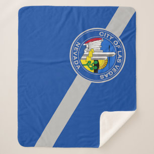 Cobertor Sherpa Sherpa Blanket Patriótico com bandeira de Las Veg