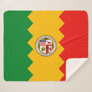 Cobertor Sherpa Sherpa Blanket Patriótico com bandeira de Los Ange