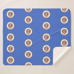 Cobertor Sherpa Sherpa Blanket Patriótico com bandeira de Minneso