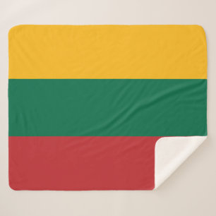 Cobertor Sherpa Sherpa Blanket Patriótico com bandeira lituana