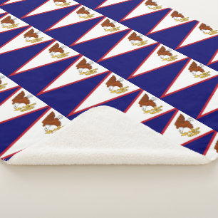 Cobertor Sherpa Sherpa Blanket Patriótico com bandeira Samoa Amer