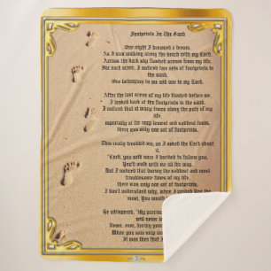 Cobertor Sherpa Sherpa Blanket Pegadas na areia