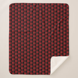 Cobertor Sherpa Sherpa Blanket preto e vermelho