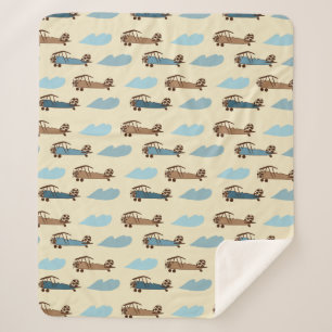 Cobertor Sherpa Sherpa Blanket Toy Avião