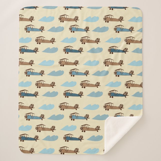 Cobertor Sherpa Sherpa Blanket Toy Avião (Frente)