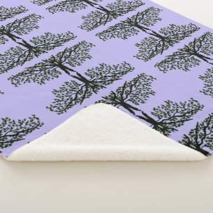 Cobertor Sherpa Sherpa Blanket - Willow Grove em Lavendar