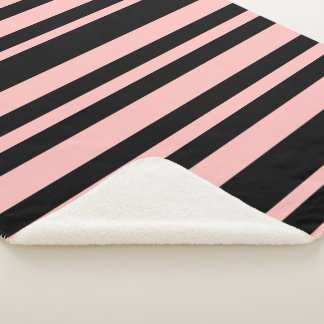 Cobertor Sherpa Sherpa em forma rosa e preta