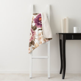 Cobertor Sherpa Sherpa Fleece Blanket - Design de Flor de Verão